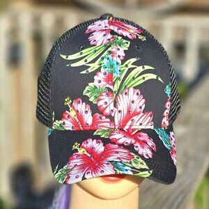 Ladies Black Hawaiian BLING Hat NEW